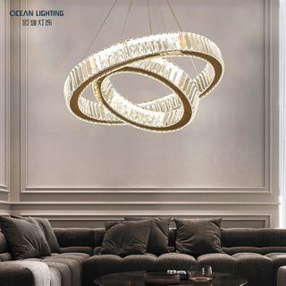 Ocean Lighting LED Crystal Luxury Round Indoor Lamp Pendant Light