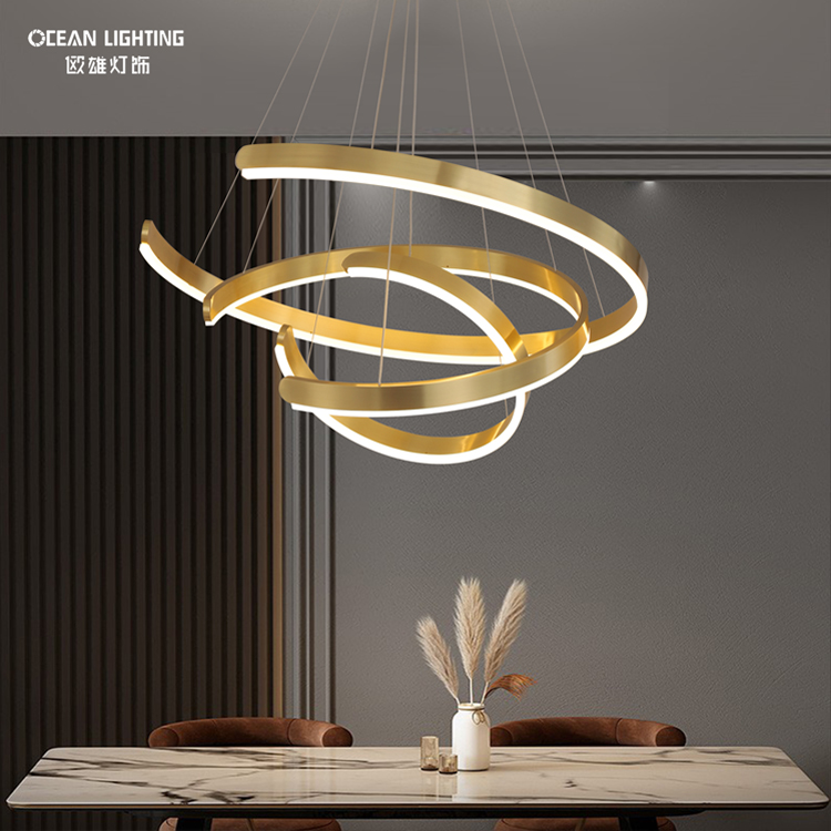 Ocean Lighting LED Silicone Copper Modern Living Room Pendant Light