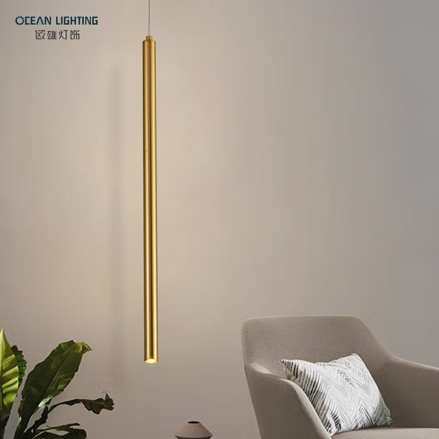 Wholesale Indoor Modern Gold LED Pendant Light for Bedroom