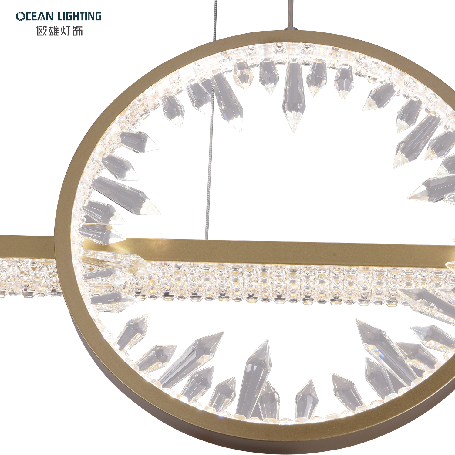 OCEAN LAMP Pendant light LED luxury modern crystal chandelier for kitchen island