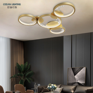 House Entrance Round Flat Contemporary Acrylic LED Decorative Ceiling Big Light