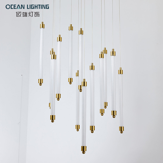 Ocean Lighting Modern Living Roomstairs Light Luxury Acrylic Pendant Lamp 