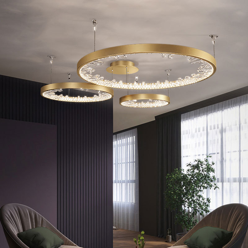 OCEAN LMAP Contemporary Minimalist Hanging Decorative Modern Design Circle Led metal pendant light