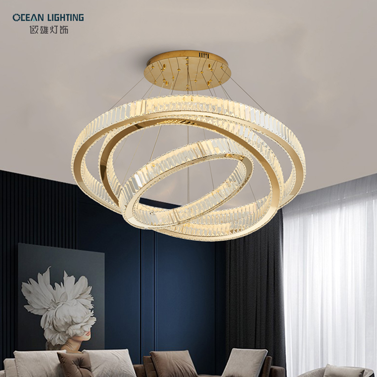 Ocean Lighting Morden Crystal LED Indoor Decoration Pendant Light for Home Hotel