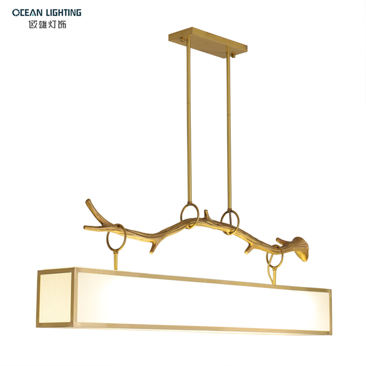 Ocean Lighting Morden Abrics Indoor Decoration Copper Pendant Light 