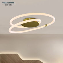 House Bedroom High Ceiling Contemporary Round PVC Chandelier Led Bedroom Light Ceiling Modern