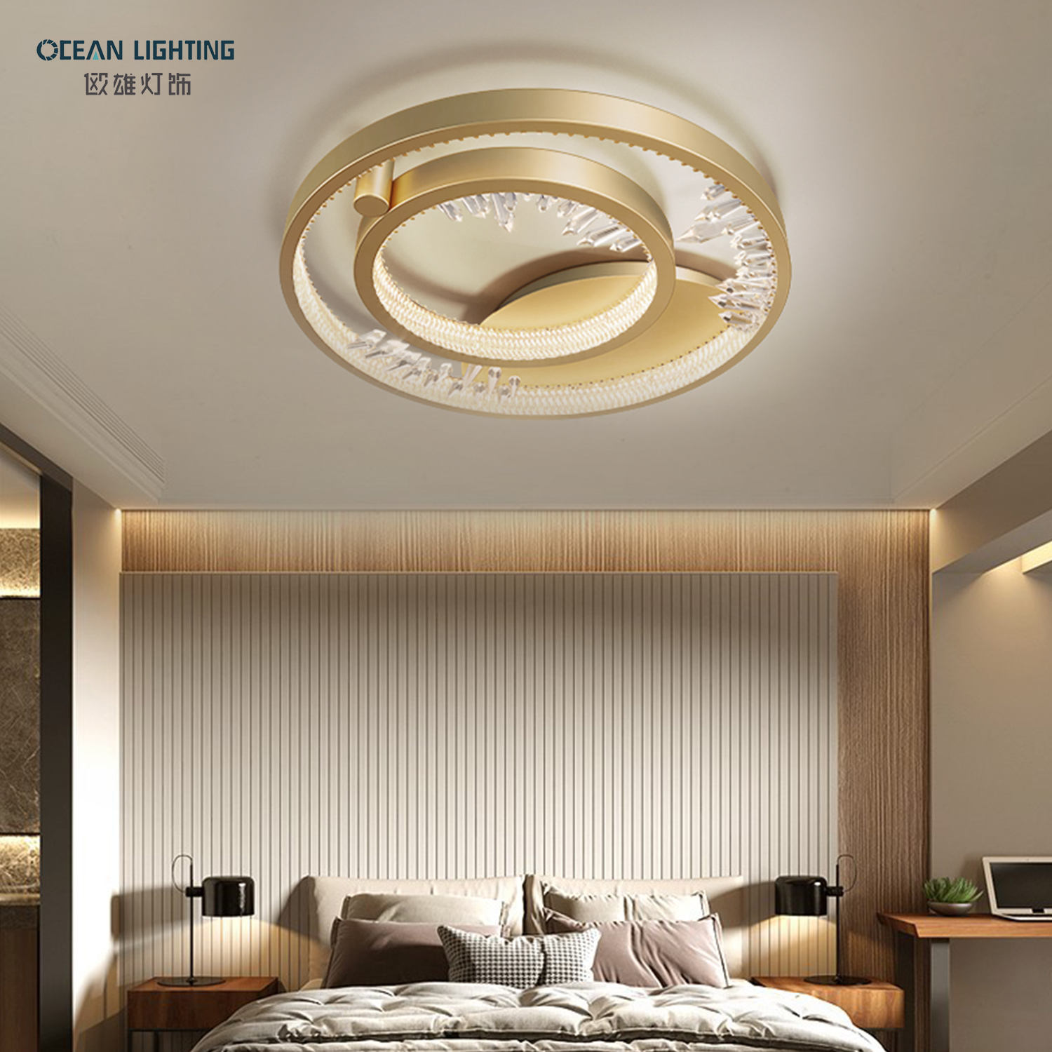 House Entrance Round Flat Contemporary Acrylic LED Decorative Lamp Home Bedroom Modern Lighting Fixtures Ceiling Lamp