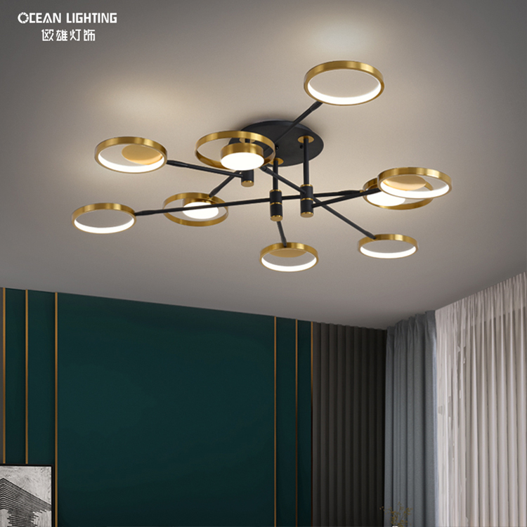 Ocean Lighting LED Gold Indoor Living Room Lighting Ceiling Light