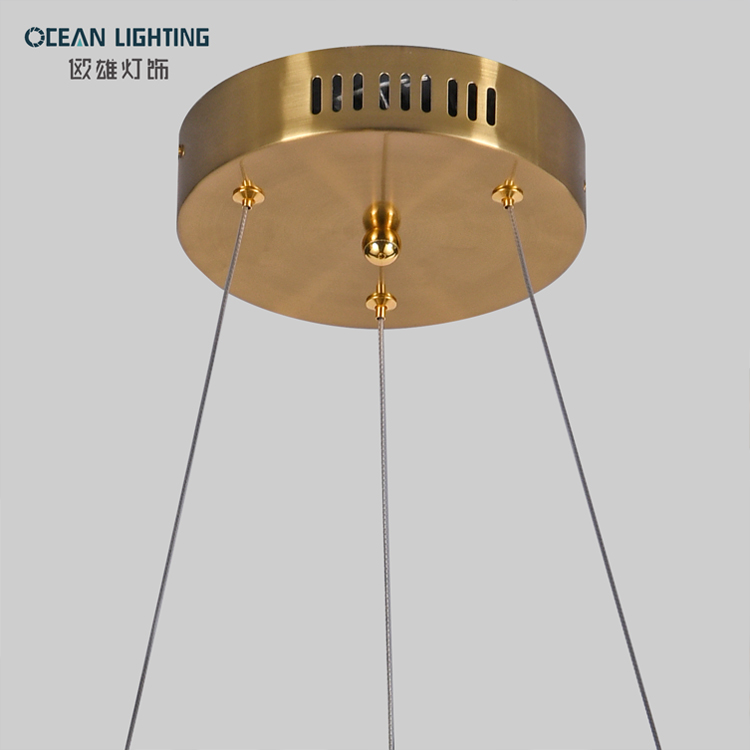 Led Copper Metal Decorative Dining Lamp Silica Gel Modern Celling Pendant Light for Living Room