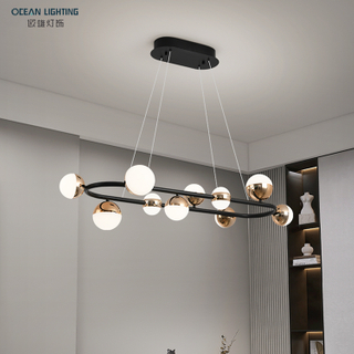 Ocean Lighting Minimalist simple long ceiling kitchen light modern led pendant