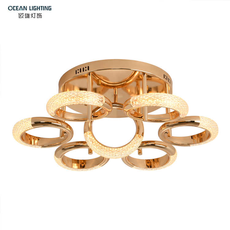 Ocean Lighting Morden Light Home Decorative Luxury Golden Ceiling Light