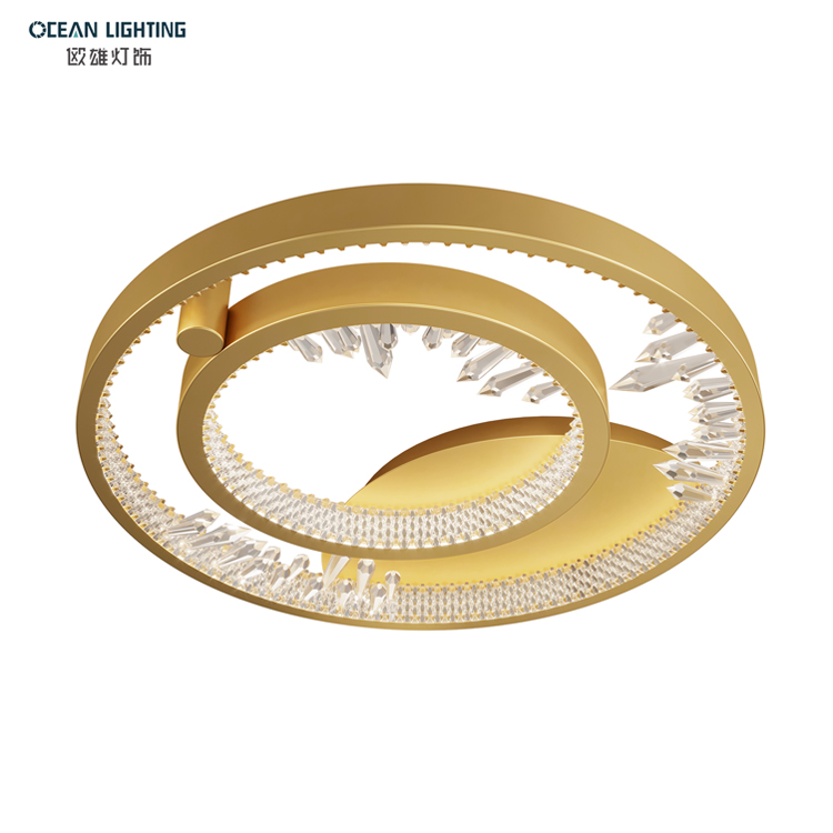 Ocean Lighting Luxury Golden Crystal Wall Lamp Acrylic Ceiling Light
